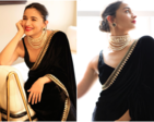 Alia Bhatt spells vintage elegance in a black velvet saree, pictures will leave you spellbound