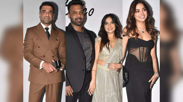 IN PICS: From Ejaz Khan to Jiya Shankar, Nikki Tamboli and others: Celebs arrive in style at Divya Agarwal-Apurva’s pre-wedding cocktail party