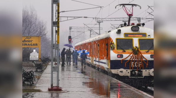 First electric train in valley