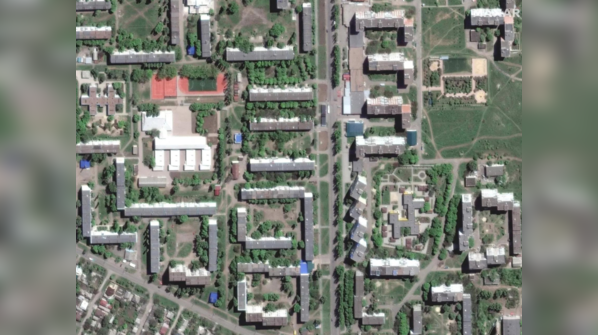 Bakhmut satellite view