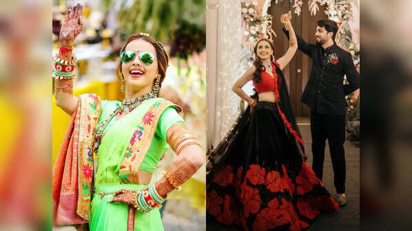 Shrenu’s reception lehenga