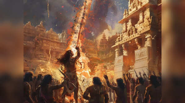Lord Rama breaks the Pinaka
