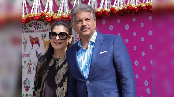 Anand Mahindra with his wife Anuradha Mahindra
