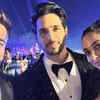Rashid Khan poses with Sidharth Malhotra, Kiara Advani