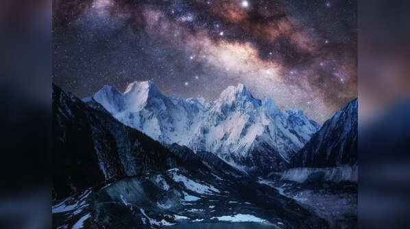 The Milky Way over the Himalayas