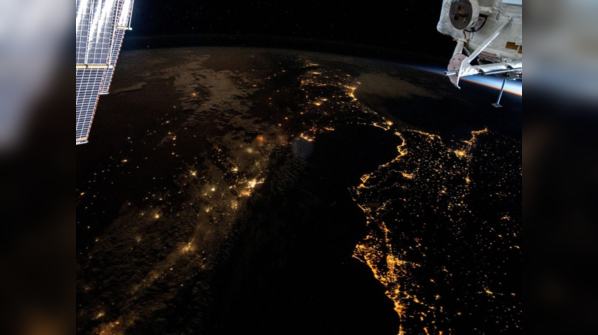 Mediterranean Sea night view
