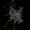 Night view of Santiago in Chile