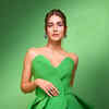 kriti sanon green dress Kriti Sanon turned heads at the Pinkvilla Awards with her stunning hot look  in a gorgeous green outfit., #KritiSanon #PinkvillaAwards #HotLook  #Bollywood #Trending