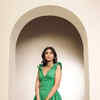 shilpa shetty green dress Shilpa Shetty in our Teal Stitched Saree Set – Manish Malhotra main image 1