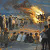 ‘Midsummer Eve bonfire on Skagen's beach’ by P.S. Krøyer