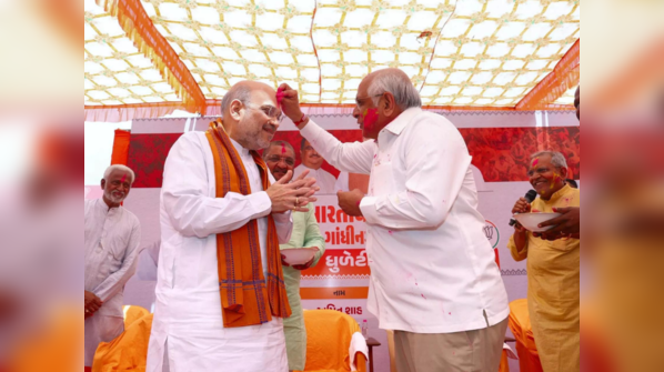 Amit Shah with Gujarat CM