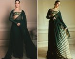 Tamannaah Bhatia exudes chic style energy in an electrifying green pre-draped saree, see pictures