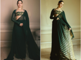 Tamannaah Bhatia exudes chic style energy in an electrifying green pre-draped saree, see pictures