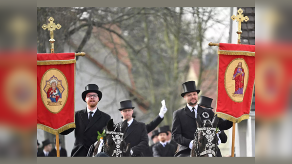 Easter rider procession in Germany