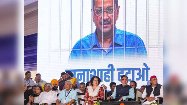 India bloc holds Loktantra Bachao rally in Delhi
