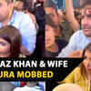Article image for: Mobbed! Arbaaz Khan shields wife Sshura Khan from bustling crowd outside a restaurant after enjoying iftar