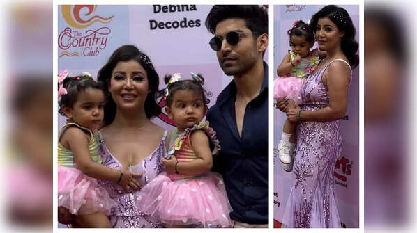Debina Bonnerjee and Gurmeet Choudhary throw a mermaid theme birthday bash as their daughter Lianna turns 2; Gauahar Khan, Shweta Agarwal arrive with their kids