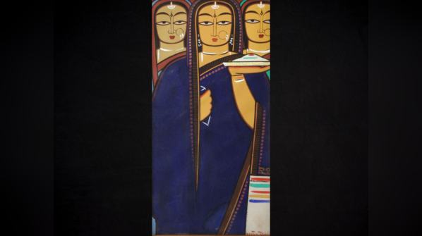 ‘The Three Pujarins’ by Jamini Roy