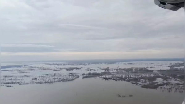 Extensive flooding across Western Siberia, Volga, and beyond