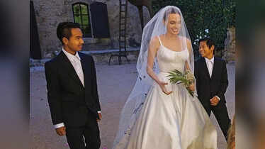 angelina jolie wedding dress Designer Revealed Versace | British Vogue Revisiting Angelina Jolie's most unusal