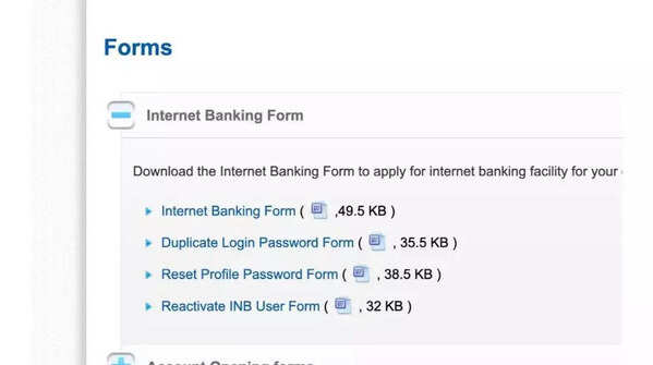Banking forms