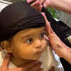 ​Ruhaan wears a black safa