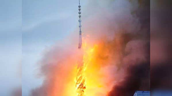 Fall of spire 'our own Notre-Dame moment', says minister