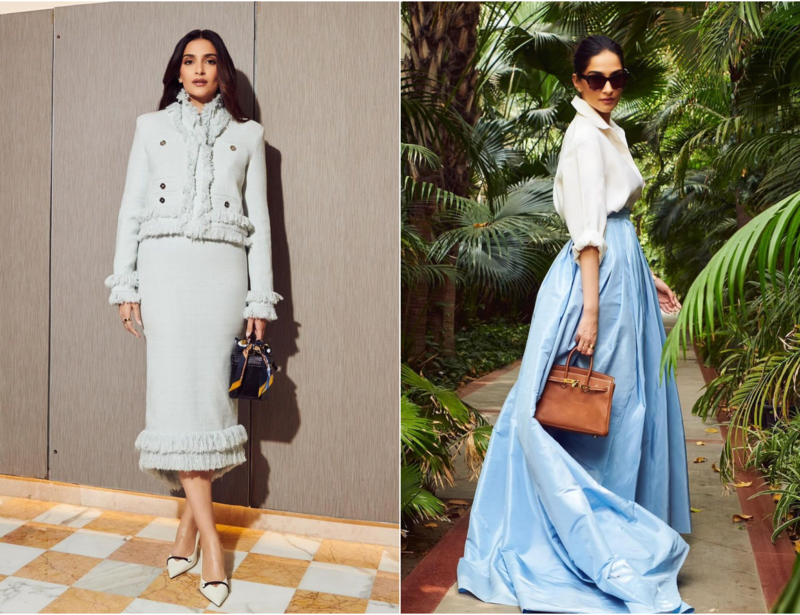 Sonam wows in two striking ensembles