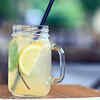 Homemade lemonade with stevia