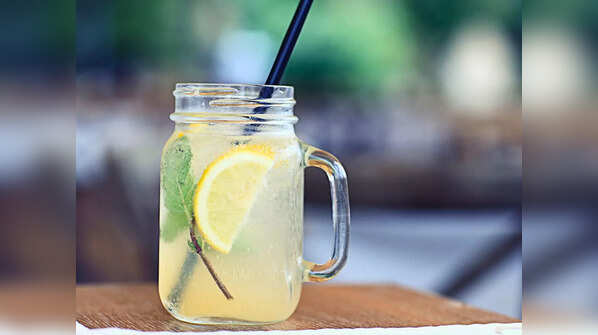 Homemade lemonade with stevia
