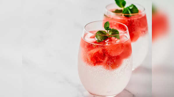 Sparkling water with a splash of fruit juice