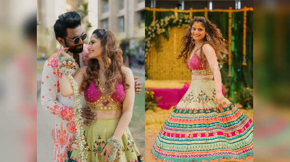 From a grand entry to flower shower fight with fiancé Dipak Chauhan, fun moments with brother Krushna and more: Arti Singh’s extravagant Haldi ceremony