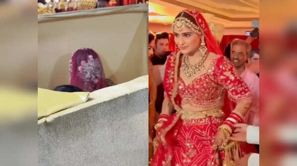 Bride Arti Singh decked up in pink
