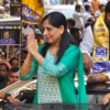 Delhi CM's wife Sunita Kejriwal holds her maiden Lok Sabha poll roadshow