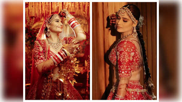 Arti dazzles in her wedding attire