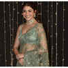 Sheer evergreen sari