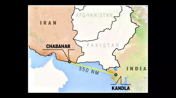 Chabahar Port To Kandla Port Distance