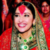 Her reception outfit details