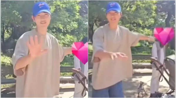 Song Joong Ki spotted with wife Katy Louise Saunders and son