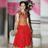 The Bandhani red lehenga
