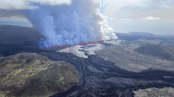 Lava shot about 50 meters in sky