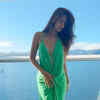 emerald green mermaid dress with sleeves BASH GREEN LADY MAXI DRESS