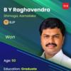 Karnataka Election Results 2024 Live Updates: BY Raghavendra of the Bharatiya Janata Party (BJP) wins Shimoga constituency by a margin of 778,721 votes, against Congress's Geetha Shivarajkumar