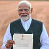 Lok Sabha election 2024:  Prime Minister Narendra Modi with a letter by President Droupadi Murmu requesting him to form the country's new government as he was elected for his third term following the nation's general election, at the presidential palace Rashtrapati Bhavan in New Delhi on June 7, 2024.