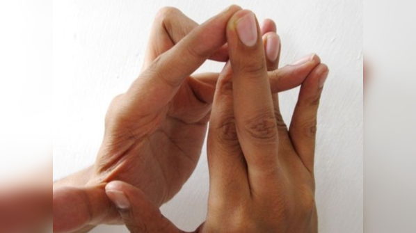 The gap between Index finger and middle finger