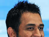 M S Dhoni addresses a press meet