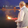 PM Modi performs ​Ganga Pujan