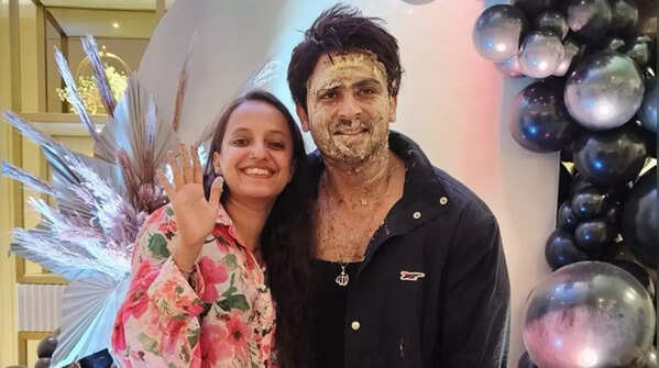 Friends smash cake on Shoaib face