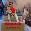 ​Shoaib’s unique customised cake with Ruhaan and his miniature