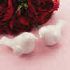 ​A pair of white bird sculptures